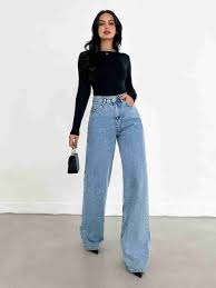 Women Heavily Washed Relaxed Jeans